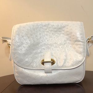 Walter Katten White Ostrich Leather Bag